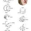 Cartilage Earrings Stainless Steel Ear Cuff Non Piercing Clip