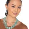 Turquoise & Freshwater Cultured Pearl Necklace Earrings Set