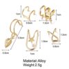 18K Gold Plated Ear Cuffs Leaf Clip Earrings