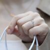 925 Sterling Silver Created Moissanite by Charles & Colvard