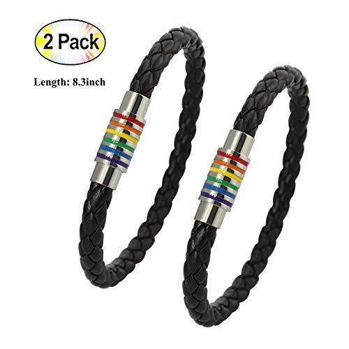 LGBT Rainbow Bracelet Stainless Steel Magnetic
