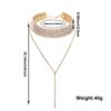 meekoo 2 Pieces Rhinestone Tassel Choker Necklace