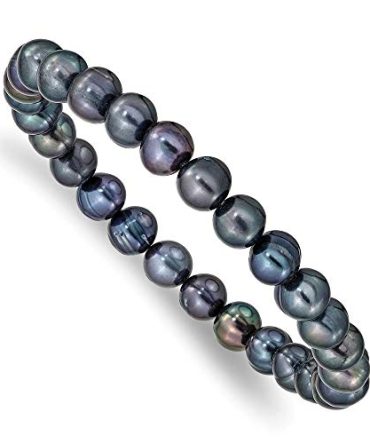 ICE CARATS 6 7mm Black Freshwater Cultured Pearl Bracelet