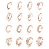 16-Piece Adjustable Toe Ring Set for Women: Variety of Styles, Gold and Silver Tone, Hawaiian Foot Jewelry Gift.
