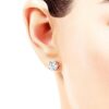 Perpetually One 7.5mm Moissanite Stud Earrings, 3.00cttw DEW - Timeless Elegance in 14K White Gold by Charles & Colvard