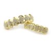 18k Gold Plated Iced Out Grills with Diamond Hip Hop Teeth Grillz
