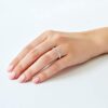 Diamond Stackable Ring with Diamond Shape Band in 925 Sterling Silver
