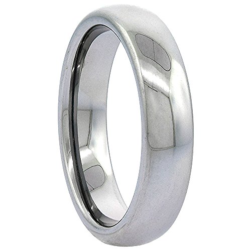 5mm Comfort Fit Domed Wedding Band Ring for Him & Her