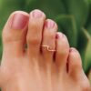 Pura Vida Rose Gold-Plated Wave Toe Ring - Brass Base