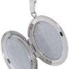 Elegant Sterling Silver Engraved Flowers Oval Locket Necklace - Preserve Precious Memories in Style