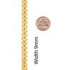 24k Gold Cuban Link Chain Bracelet Yellow Gold