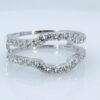 Enhancer Guard Double Ring Zirconia CZ Ladies Wedding Band