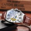 SEWOR Mens Automatic Business Dress Tonneau Shaped Moon