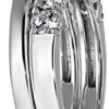 Size 7 Platinum-Plated Swarovski Zirconia Three Stone Ring