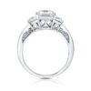 Love Story with the Rhodium-Plated Sterling Silver Princess Cut 3-Stone CZ Engagement Ring - A Timeless Symbol of Love and Commitment