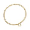 Ross-Simons 14kt Yellow Gold 2-Strand Heart Center Anklet