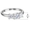 Platinum Plated Sterling Silver Princess Engagement