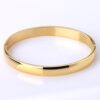 Milakoo Womens Gold Stainless Steel Bracelet 8MM Plain Polished