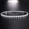 Tennis Bracelet 18K White Gold Plated