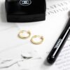 14K Yellow Gold Hoop Earrings for Women