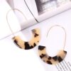 Acrylic Earrings Statement Tortoise Hoop Earrings