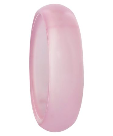 Gemstone 6mm Unisex Band Ring Size Pink