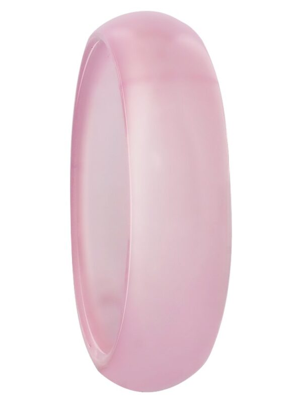 Gemstone 6mm Unisex Band Ring Size Pink