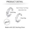 SLLAISS 925 Sterling Silver Toe Rings For Women