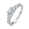 Size 9 14K Gold Plated Silver Cubic Zirconia Promise Ring