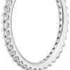 Platinum-Plated Sterling Silver All-Around Band Ring set