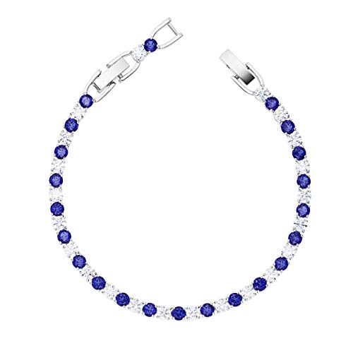 SWAROVSKI Tennis Deluxe Bracelet with Dark Blue and White Crystals