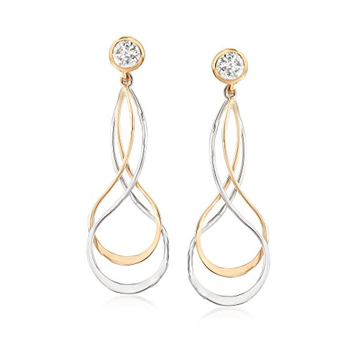 Ross-Simons Sterling Silver and 14kt Yellow Gold Earring Jackets