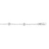 14k White Gold Cable Link Chain Anklet With Lobster