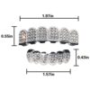 24K White Gold Teeth Grillz CZ Diamond Gold Set
