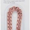 Apex Copper Bracelet Wide Link Size 9", Burnished Copper
