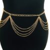 Metal Hoop Link Waist Chain Belt Waistbands Tassel Belly Bikini