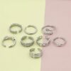 8PCS Toe Rings Adjustable Silver Toe Ring Open Tail Ring
