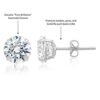 14k Solid White Gold ROUND Stud Earrings