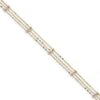 14k Tri Color Yellow White Gold,  Ankle Beach Chain Bracelet
