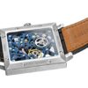 Agelocer Men's Double-Sided Hollow Black Steel Dual Time