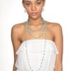 Turquoise & Freshwater Cultured Pearl Necklace Earrings Set
