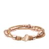 Fossil Rondel Leather Wrist Wrap Bracelet