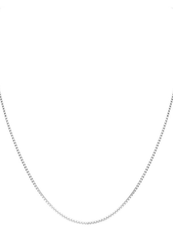 Italian Sterling Silver 1mm Sturdy Box Chain Necklace