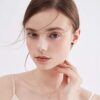 YADOCA 4 Pairs Clip Earrings for Women Fashion Rose