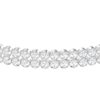 Elegant Swarovski Glowing Dance Tennis Bracelet – White Crystals with Rhodium Plated Chain
