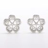 925 Sterling Silver White Topaz Black Sapphire Earrings