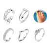 Hanpabum 15 Pcs Anklets and Toe Ring Set for Women