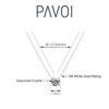 14K Gold Plated Swarovski Crystal Solitaire 1.5 Carat (7.3mm) CZ Dainty Choker Necklace | White Gold Necklaces for Ladies.