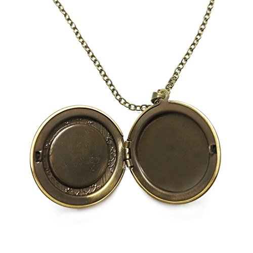 Women Girls Locket Necklace Holds Pictures Carousel