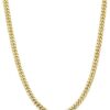 14k Yellow Gold Cuban Bracelet Chain
